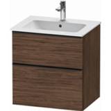 👉 Wastafelonderkast Duravit D-Neo met 2 lades 61 x 46,2 62,5 cm, noten donker mat