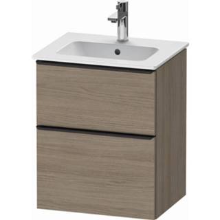 👉 Wastafelonderkast eiken Duravit D-Neo met 2 lades 51 x 40,2 62,5 cm, terra mat