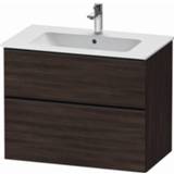 👉 Duravit D-Neo wastafelonderkast met 2 lades 81 x 46,2 x 62,5 cm, eiken zwart mat