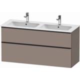 👉 Wastafelonderkast Duravit D-Neo voor dubbele wastafel met 2 lades 128 x 46,2 62,5 cm, basalt mat