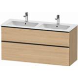 👉 Wastafelonderkast eiken Duravit D-Neo voor dubbele wastafel met 2 lades 128 x 46,2 62,5 cm, natuur mat