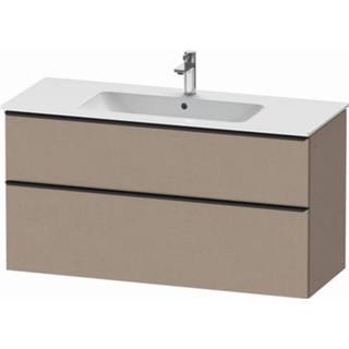 👉 Wastafelonderkast linnen Duravit D-Neo met 2 lades 121 x 46,2 62,5 cm, mat