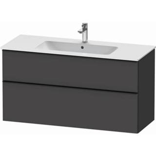 👉 Wastafelonderkast Duravit D-Neo met 2 lades 121 x 46,2 62,5 cm, grafiet mat