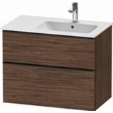 👉 Wastafelonderkast Duravit D-Neo voor wastafel rechts met 2 lades 81 x 46,2 62,5 cm, noten donker mat