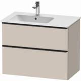 👉 Wastafelonderkast Duravit D-Neo voor wastafel links met 2 lades 81 x 46,2 62,5 cm, betongrijs mat 4063382105653