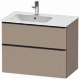 👉 Wastafelonderkast linnen Duravit D-Neo voor wastafel links met 2 lades 81 x 46,2 62,5 cm, mat