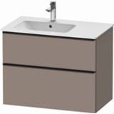 👉 Wastafelonderkast Duravit D-Neo voor wastafel links met 2 lades 81 x 46,2 62,5 cm, basalt mat