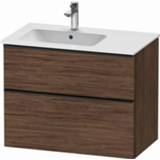 👉 Wastafelonderkast Duravit D-Neo voor wastafel links met 2 lades 81 x 46,2 62,5 cm, noten donker mat