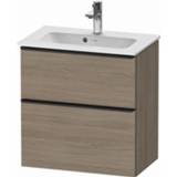 👉 Wastafelonderkast eiken Duravit D-Neo compacte met 2 lades 61 x 37,2 62,5 cm, terra mat