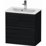 👉 Wastafelonderkast zwart eiken Duravit D-Neo compacte met 2 lades 61 x 37,2 62,5 cm, mat