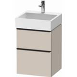👉 Duravit D-Neo fonteinonderbouwkast met 2 lades 48,4 x 44,2 62,5 cm, taupe mat
