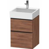 👉 Duravit D-Neo fonteinonderbouwkast met 2 lades 48,4 x 44,2 62,5 cm, noten mat