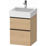 👉 Eiken Duravit D-Neo fonteinonderbouwkast met 2 lades 48,4 x 44,2 62,5 cm, natuur mat