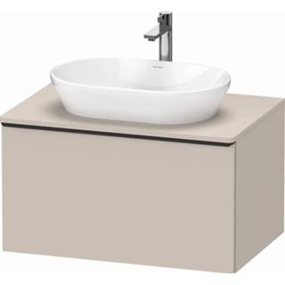 👉 Wastafelonderkast Duravit D-Neo met lade 80 x 55 45,9 cm, taupe mat