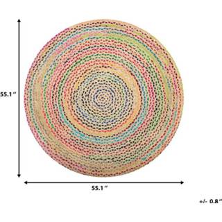 👉 Vloerkleed multicolor jute One Size ⌀ 140 cm DAGDERE 4251682230186