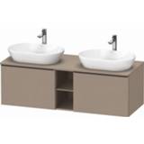 👉 Duravit D-Neo wastafelonderkast met 2 lades en 1 open schap 140 x 55 x 45,9 cm, basalt mat