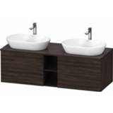 👉 Duravit D-Neo wastafelonderkast met 2 lades en 1 open schap 140 x 55 x 45,9 cm, noten donker mat