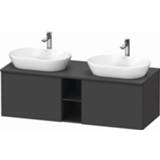 👉 Wastafelonderkast Duravit D-Neo met 2 lades en 1 open schap 140 x 55 45,9 cm, grafiet mat