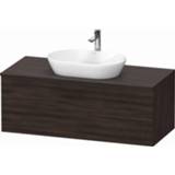 👉 Duravit D-Neo wastafelonderkast met lade 120 x 55 x 45,9 cm, eiken zwart mat