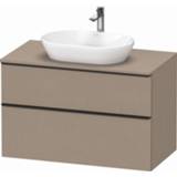 👉 Duravit D-Neo wastafelonderkast met 2 lades 100 x 66,4 x 55 cm, basalt mat