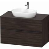 👉 Duravit D-Neo wastafelonderkast met 2 lades 100 x 66,4 x 55 cm, noten donker mat