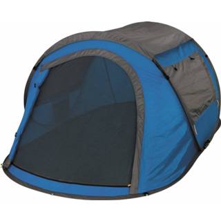 👉 Popup tent blauw grijs polyester Eurotrail Pop-up Packwood 2-persoons Blauw/grijs 8712318013086