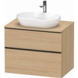 👉 Wastafelonderkast eiken Duravit D-Neo met 2 lades 80 x 66,4 55 cm, natuur mat 4063382109590