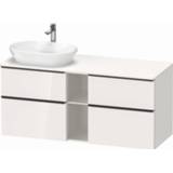 👉 Duravit D-Neo wastafelonderkast geschikt voor wastafel links, met 4 lades en 1 open schap 140 x 66,4 x 55 cm, wit mat