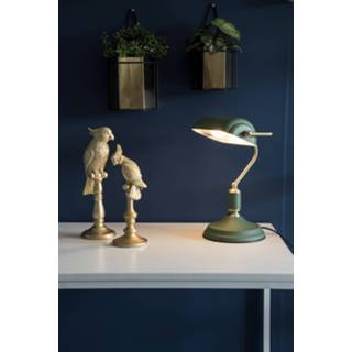 👉 Leeslamp groen staal goud One Size Color-Groen Leitmotiv Bank 40W 34 x 26 cm donkergroen/goud 8714302669286