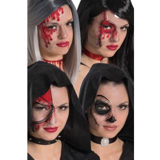 👉 Horrormasker transparant rood kunststof One Size Color-Transparant Carnival Toys rits transparant/rood one-size 8720585237142