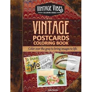 👉 Postkaart engels Vintage Postcards Coloring Book 9780997517231