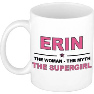 👉 Mok active vrouwen Erin The woman, myth supergirl collega kado mokken/bekers 300 ml