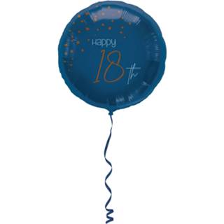 👉 Folieballon blauw Folat Elegant True Happy 60th 45 Cm 8714572667609