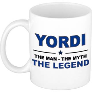 👉 Beker keramiek active mannen Yordi The man, myth legend verjaardagscadeau mok / 300 ml