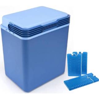👉 Koelbox blauw Grote donkerblauw 32 liter 40 x 30 45 cm incl. 4 koelelementen