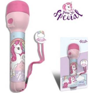 👉 Zaklamp roze Unicorn 17 Cm 8435507837170