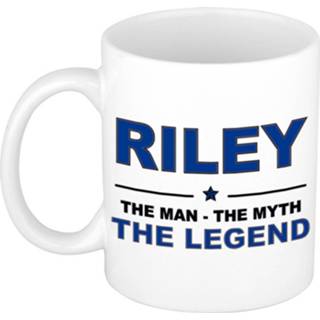 👉 Beker keramiek active mannen Riley The man, myth legend verjaardagscadeau mok / 300 ml