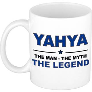 👉 Beker keramiek active mannen Yahya The man, myth legend verjaardagscadeau mok / 300 ml