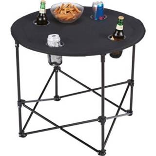 👉 Tafel zwart polyester staal aluminium Vouwtafel 70 Cm Polyester/staal 2-delig - Hoge Kwaliteit Draagbare Nieuwe Stijl Ultralichte 8715327589481