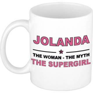 👉 Mok active vrouwen Jolanda The woman, myth supergirl collega kado mokken/bekers 300 ml