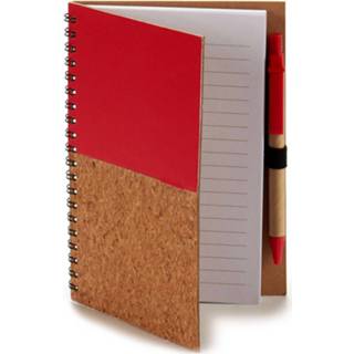 👉 Notitieboek rood hout Pincello 12,5 X 18 Cm 140 Pagina's 8720585180820