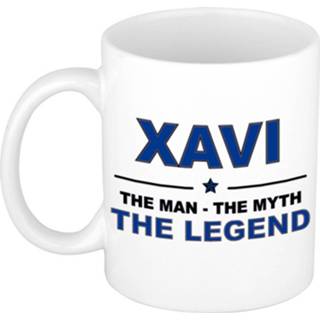 👉 Beker keramiek active mannen Xavi The man, myth legend verjaardagscadeau mok / 300 ml