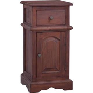 👉 Nachtkastje bruin mahoniehout Vidaxl Massief Klassiek 8719883996370