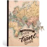 👉 Dagboek beige papier I-total Maps 21 X 14,8 Cm 4-delig 8057711460847