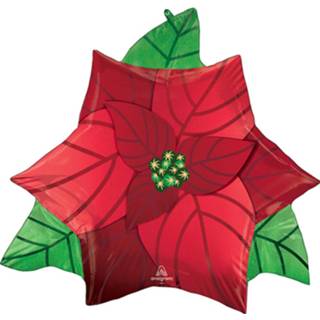 👉 Folieballon rood groen Anagram Kerstster 66 X 60 Cm Rood/groen 26635434676