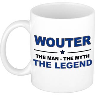 Beker mannen Wouter The Man, Myth Legend Cadeau Koffie Mok / Thee 300 Ml - Naam Mokken 8720276114097