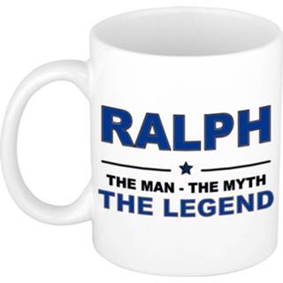 👉 Beker keramiek active mannen Ralph The man, myth legend verjaardagscadeau mok / 300 ml