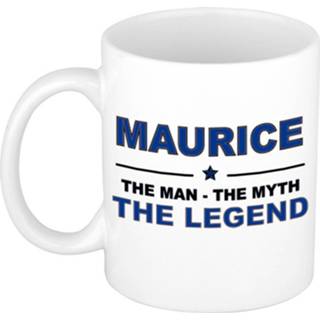 👉 Beker mannen Maurice The Man, Myth Legend Cadeau Koffie Mok / Thee 300 Ml - Naam Mokken 8720276094184