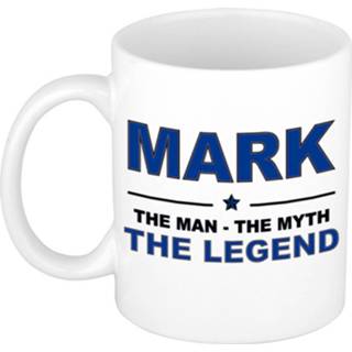 👉 Beker mannen Mark The Man, Myth Legend Cadeau Koffie Mok / Thee 300 Ml - Naam Mokken 8720276094054