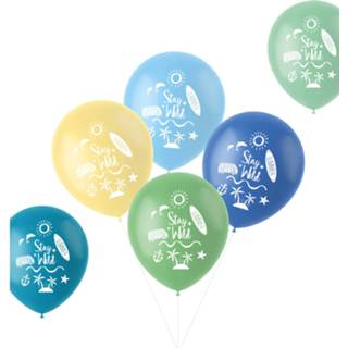 👉 Ballon groen blauw Folat Ballonnen Stay Wild Surf 33 Cm Latex Groen/blauw 6 Stuks 8714572186704